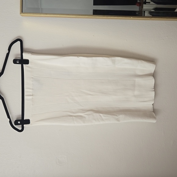 Nicole Miller White midi ribbed skirt - Picture 1 of 9